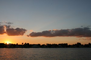 The sun setting at Hookers Cove