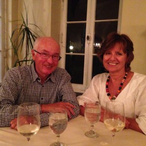 Enjoying dinner at the Crane Cottage, Jekyll Island