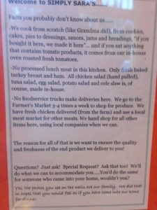 Mission Statement from Simply Sara's