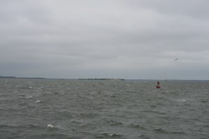 Leaving Southport in choppy water