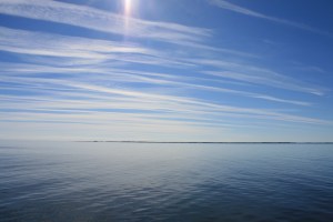 Adams Creek looking south to Cedar Island