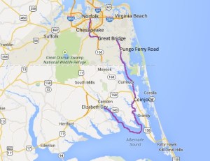 Elizabeth City - Coinjock - Pungo Ferry Road - Norfolk