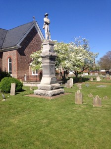 St John's Hampton, with the statue of the Confederate Soldier