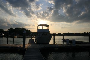 Carina in the evening sunshine, Tilghman Island