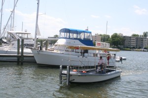 The Annapolis Water Taxi with Carina in the background