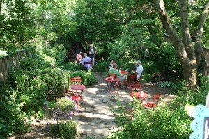 Taking tea at the Annapolis Bookstore Cafe