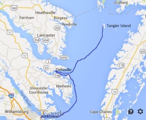 Yorktown to Tangier Island