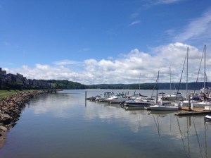 Looking towards the Festival site from the marina