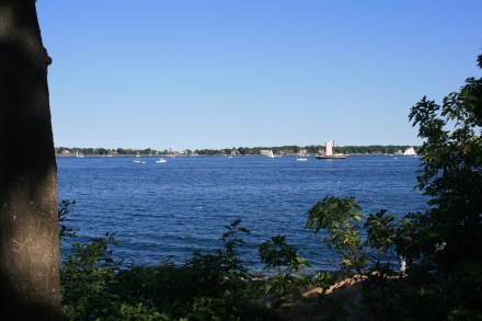 Looking back across the bay to Gloucester