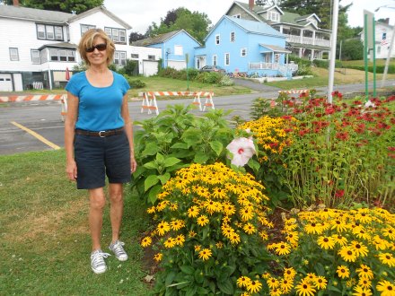 Flowers in the waterside park at Phoenix